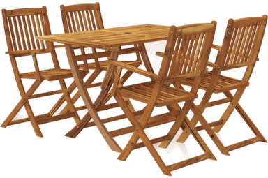 Vidaxl Sammenleggbar spisestue 5 deler