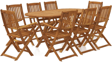 Vidaxl Sammenleggbar spisestue 9 deler