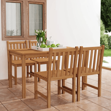 Vidaxl hagespisesett 140x80 cm teak