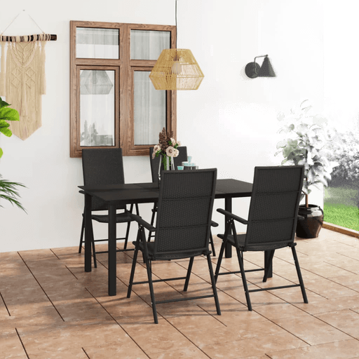 Vidaxl Utendørs spisestue 5 deler