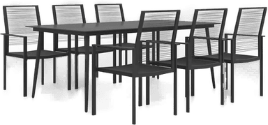 Vidaxl Hagespisestue 7 deler