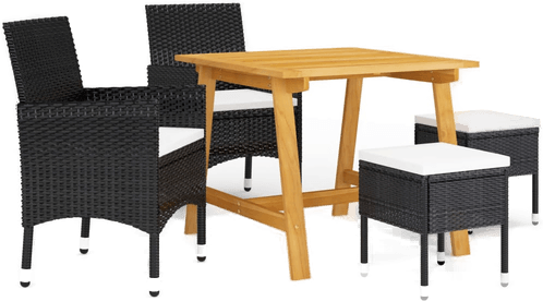 Vidaxl Utendørs spisestue 5 deler