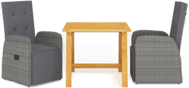 Vidaxl Utendørs spisestue 3 deler