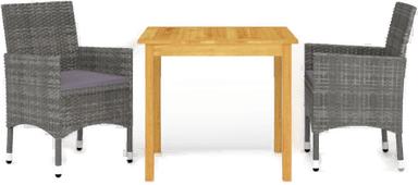 Vidaxl Utendørs spisestue 3 deler