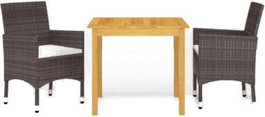 Vidaxl Utendørs spisestue 3 deler