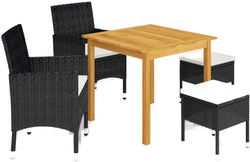 Vidaxl Utendørs spisestue 5 deler