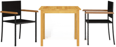 Vidaxl Utendørs spisestue 3 deler