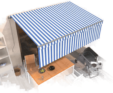 Vidaxl Manuell uttrekkbar markise 4,5x3 m