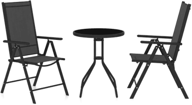 Vidaxl Bistorsett 3 deler svart