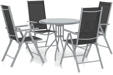 Vidaxl Utendørs spisestue 5 deler