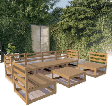 Vidaxl Hagesofagruppe 7 deler