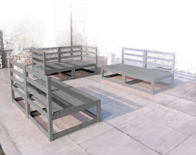 Vidaxl Hagesofagruppe 6 deler