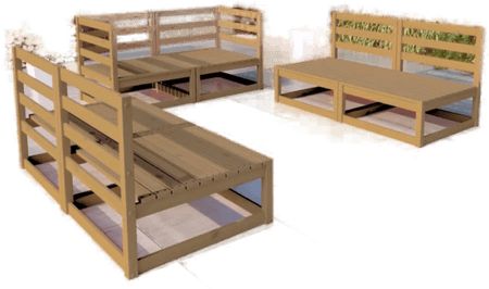 Vidaxl Hagesofagruppe 6 deler