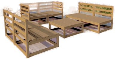 Vidaxl Hagesofagruppe 7 deler