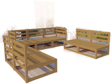 Vidaxl Hagesofagruppe 7 deler