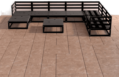 Vidaxl Hagesofagruppe 8 deler svart