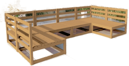 Vidaxl Hagesofagruppe 6 deler