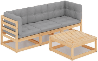 Vidaxl Hagesofagruppe 4 deler