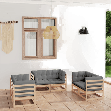 Vidaxl Hagesofagruppe 6 deler