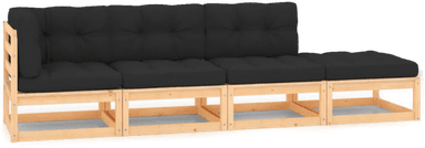 Vidaxl Hagesofagruppe 4 deler