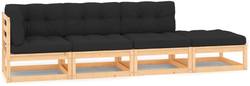 Vidaxl Hagesofagruppe 4 deler