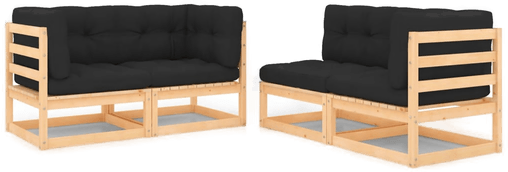 Vidaxl Hagesofagruppe 4 deler