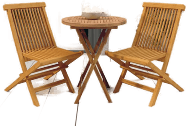 Vidaxl Hagespisestuesett 3 deler