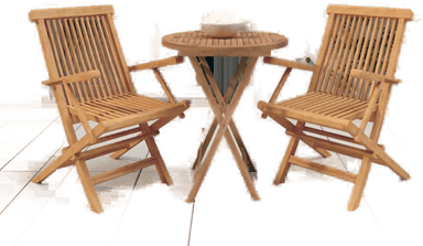 Vidaxl Hagespisestuesett 3 deler