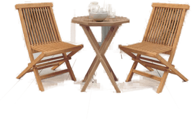 Vidaxl Hagespisestuesett 3 deler