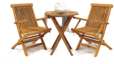 Vidaxl Hagespisestuesett 3 deler