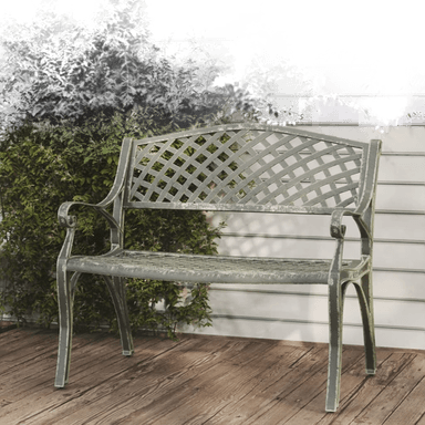 Vidaxl Hagebenk 102 cm grønn