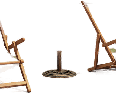 Vidaxl Parasollbase bronse 44x44 cm