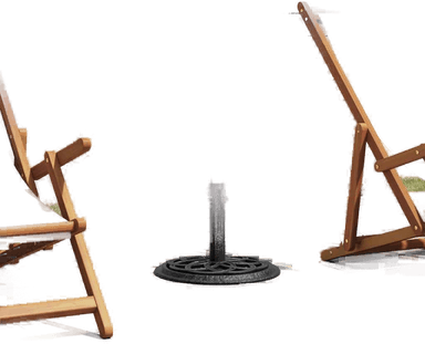 Vidaxl Parasollbase svart 44x44 cm