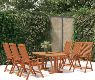 Vidaxl Utendørs spisestue 7 deler