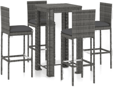 Vidaxl Barsett 5 deler grå