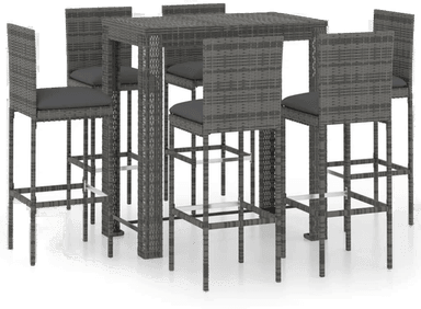 Vidaxl Barsett 7 deler grå