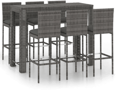 Vidaxl Barsett 7 deler grå