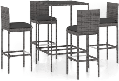 Vidaxl Barsett 5 deler grå