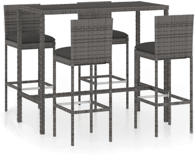 Vidaxl Barsett 5 deler grå