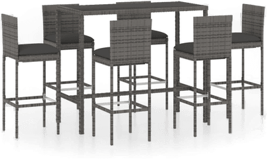 Vidaxl Barsett 7 deler grå
