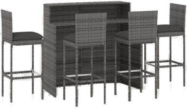 Vidaxl Barsett 5 deler grå