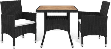 Vidaxl Hagespisestue 3 deler