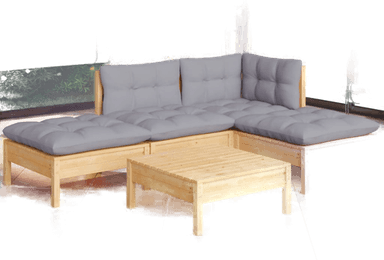 Vidaxl Hagesofagruppe 5 deler