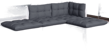 Vidaxl Hagesofagruppe 5 deler hvit