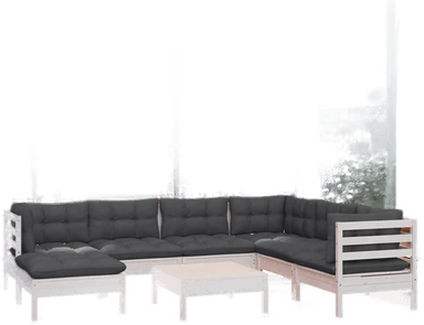 Vidaxl Hagesofagruppe 8 deler hvit