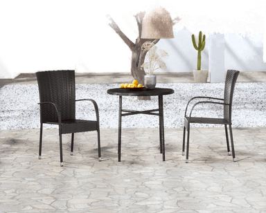 Vidaxl Utendørs spisestue 3 deler