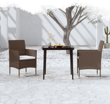 Vidaxl Utendørs spisestue 3 deler