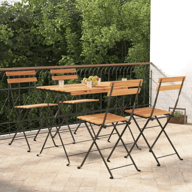 Vidaxl Sammenleggbart bistrosett 5 deler