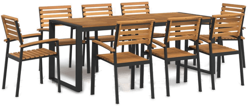 Vidaxl Hagespisegruppe 9 deler