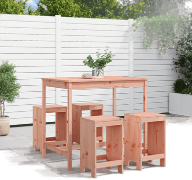 Vidaxl Utendørs spisestue 5 deler